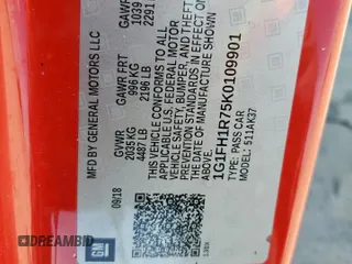 2019 Chevrolet Camaro 2SS z VIN 1G1FH1R75K0109901, wystawiony jako Copart lot #58935625 z przebiegiem Nie podano mil oraz Szkoda całkowita • Salvage title. Historia ofert i sprzedaży dostępna na DreamBid. Obrazek 12.