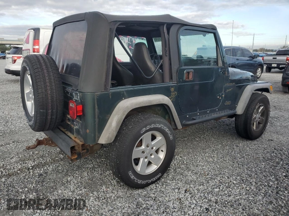 2002 Jeep Wrangler Sport with VIN 1J4FA49SX2P726553, listed as a Copart auction lot 42559245 with 198,584 mi miles and Clean Title. Bid and sale history available at carsss.com. Image 3.