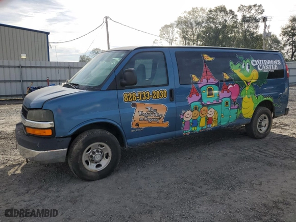 2006 Chevrolet Express Passenger with VIN 1GAHG39U261200900, listed as a Copart auction lot 81040404 with 68,221 mi miles and Salvage Title. Bid and sale history available at carsss.com. Image 1.
