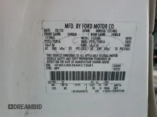 2010 Ford Escape Hybrid z VIN 1FMCU5K35AKC13081, wystawiony jako Copart lot #55447445 z przebiegiem 74 496 mil mil oraz Czysty tytuł • Clean title. Historia ofert i sprzedaży dostępna na DreamBid. Obrazek 13.