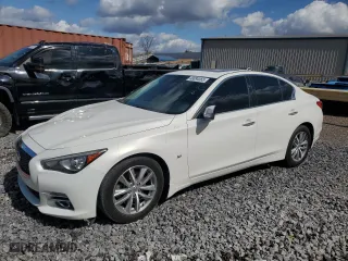 2015 Infiniti Q50 Premium with VIN JN1BV7AP7FM334979, listed as a Copart auction lot 48894565 with 150,217 mi miles and Salvage Title. Bid and sale history available at carsss.com. Image 1.