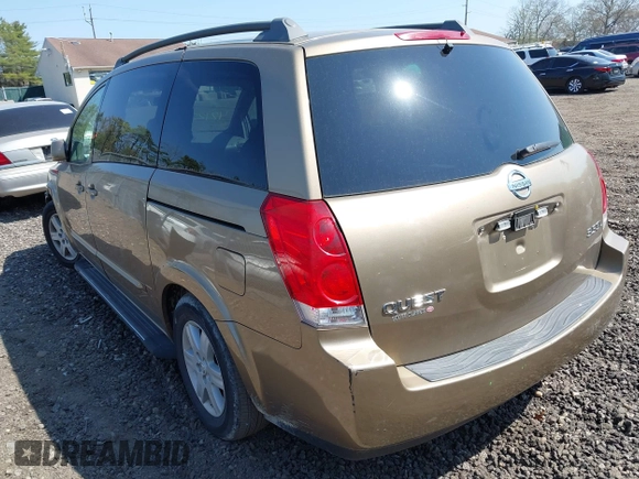 2004 Nissan Quest S with VIN 5N1BV28U74N330476, listed as a IAAI auction lot 42122746 with Not Provided miles. Bid and sale history available at carsss.com. Image 3.
