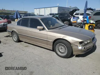 2001 BMW 7 Series 740i with VIN WBAGG83401DN83796, listed as a Copart auction lot 61862025 with Not provided miles and Salvage title. Bid and sale history available at DreamBid. Image 4.