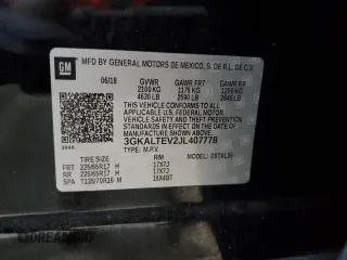 2018 GMC Terrain SLE z VIN 3GKALTEV2JL407778, wystawiony jako Copart lot #56583335 z przebiegiem 72 764 mil mil oraz Szkody całkowita. Historia ofert i sprzedaży dostępna na DreamBid. Obrazek 14.