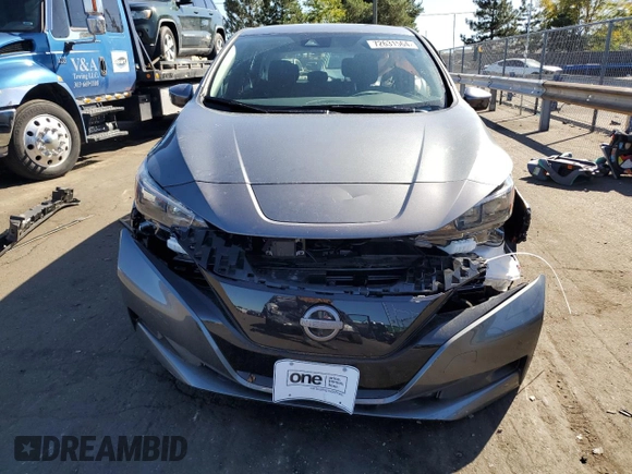 2025 Nissan LEAF S with VIN 1N4AZ1BV6SC557902, listed as a Copart auction lot 72631564 with 1,157 mi miles and Salvage Title. Bid and sale history available at carsss.com. Image 5.