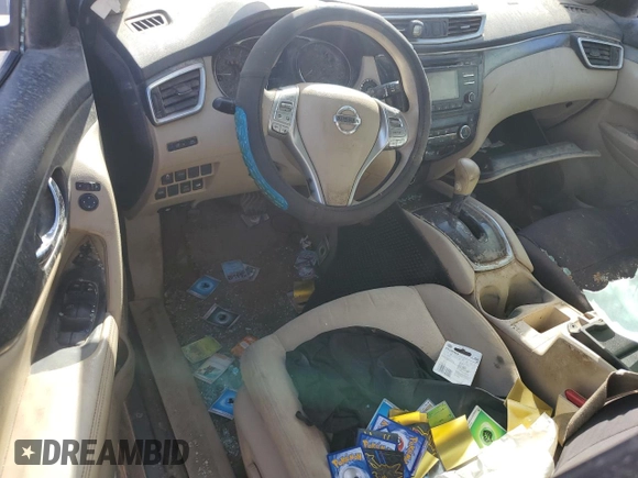 2015 Nissan Rogue S with VIN KNMAT2MV4FP517976, listed as a Copart auction lot 47590315 with 167,419 mi miles and Salvage Title. Bid and sale history available at DreamBid. Image 8.