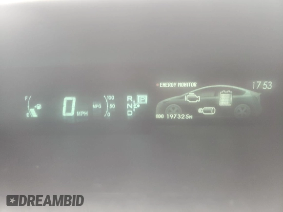 2012 Toyota Prius One with VIN JTDKN3DU1C5387206, listed as a Copart auction lot 43569975 with 197,325 mi miles and Salvage Title. Bid and sale history available at carsss.com. Image 9.