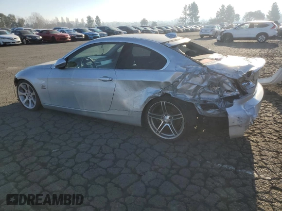 2007 BMW 3 Series 335i with VIN WBAWB73537PV82615, listed as a Copart auction lot 88276155 with 128,843 mi miles and Salvage Title. Bid and sale history available at carsss.com. Image 2.