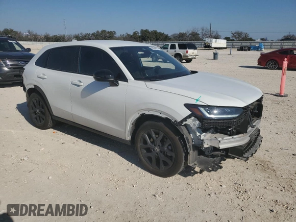 2024 Honda HR-V Sport with VIN 3CZRZ1H51RM727557, listed as a Copart auction lot 46984665 with 10,770 mi miles and Salvage Title. Bid and sale history available at carsss.com. Image 4.
