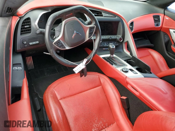 2016 Chevrolet Corvette Z06 3LZ with VIN 1G1YU2D67G5605043, listed as a Copart auction lot 46033445 with 0 mi miles and Salvage Title. Bid and sale history available at carsss.com. Image 8.