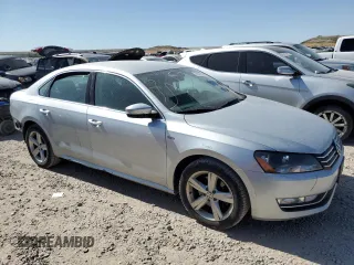 2015 Volkswagen Passat Wolfsburg Edition with VIN 1VWAS7A36FC110135, listed as a Copart auction lot 61097945 with 111,284 mi miles and Salvage title. Bid and sale history available at DreamBid. Image 4.