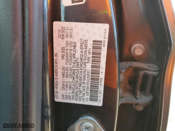 2016 Acura RDX Advance Pkg with VIN 5J8TB4H76GL028301, listed as a Copart auction lot 41630905 with 105,969 mi miles and Salvage Title. Bid and sale history available at carsss.com. Image 12.