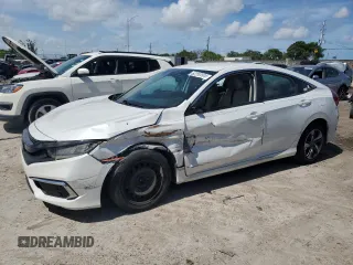 2019 Honda Civic Sedan LX with VIN 19XFC2F68KE028664, listed as a Copart auction lot 62253534 with 142,812 mi miles and Salvage Title. Bid and sale history available at carsss.com. Image 1.