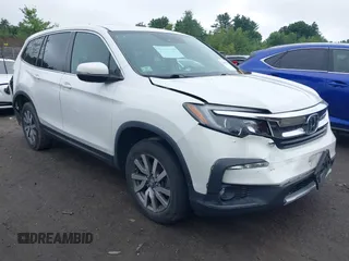 2020 Honda Pilot EX-L z VIN 5FNYF6H55LB048247, wystawiony jako IAAI lot #42661819 z przebiegiem 47 154 mil mil oraz . Historia ofert i sprzedaży dostępna na DreamBid. Obrazek 1.