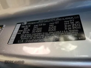 2024 Hyundai Santa Fe Limited z VIN 5NMP44GL3RH017107, wystawiony jako Copart lot #47142385 z przebiegiem 21 754 mil mil oraz Szkoda całkowita • Salvage title. Historia ofert i sprzedaży dostępna na DreamBid. Obrazek 15.
