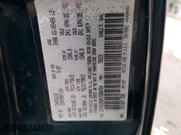1997 Dodge Dakota z VIN 1B7GG23XXVS260724, wystawiony jako Copart lot #81040004 z przebiegiem Nie podano mil oraz Szkoda całkowita • Salvage title. Historia ofert i sprzedaży dostępna na DreamBid. Obrazek 12.