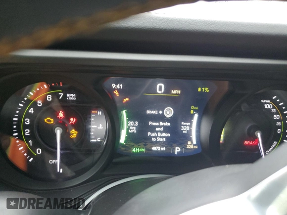 2024 Jeep Wrangler Sahara with VIN 1C4RJXP65RW210689, listed as a Copart auction lot 66482724 with 4,872 mi miles and Salvage Title. Bid and sale history available at DreamBid. Image 9.