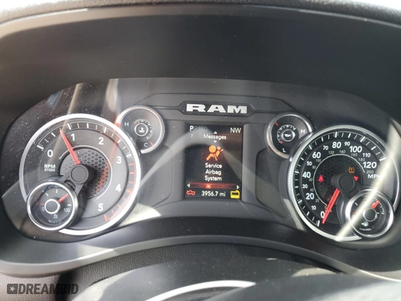 2024 Ram 2500 Lone Star with VIN 3C6UR5DL4RG239656, listed as a Copart auction lot 51677335 with 3,956 mi miles and Salvage Title. Bid and sale history available at carsss.com. Image 9.