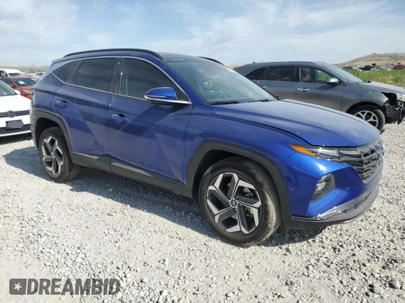 2023 Hyundai Tucson Limited with VIN 5NMJECAE1PH270656, listed as a Copart auction lot 60843895 with 8,743 mi miles and Salvage title. Bid and sale history available at DreamBid. Image 4.