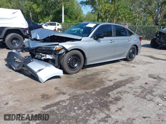 2025 Honda Civic Sport with VIN 2HGFE2F57SH522960, listed as a IAAI auction lot 42016973 with 3,689 mi miles and . Bid and sale history available at DreamBid. Image 2.