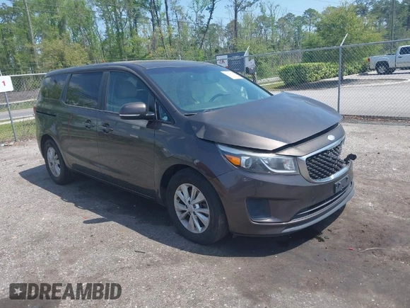 2017 Kia Sedona LX with VIN KNDMB5C15H6225200, listed as a IAAI auction lot 41929710 with 144,461 mi miles. Bid and sale history available at carsss.com. Image 1.