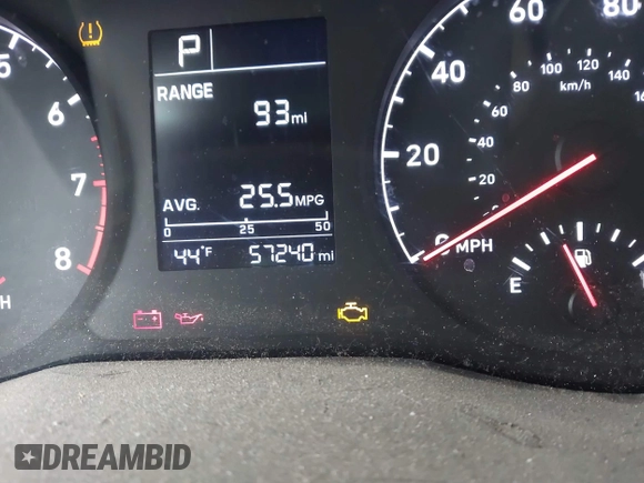 2019 Hyundai Accent SE with VIN 3KPC24A38KE069830, listed as a IAAI auction lot 42057953 with 57,240 mi miles. Bid and sale history available at carsss.com. Image 15.