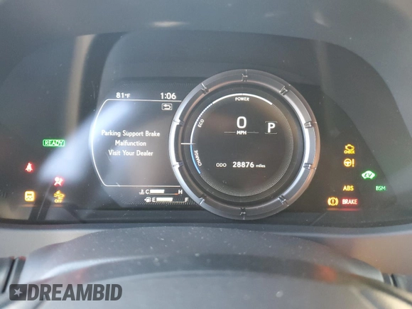 2022 Lexus UX 250h F Sport with VIN JTHE9JBH8N2058372, listed as a Copart auction lot 74527224 with 28,876 mi miles and Salvage Title. Bid and sale history available at DreamBid. Image 9.