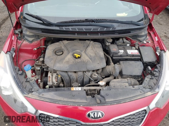 2016 Kia Forte LX with VIN KNAFK4A61G5493891, listed as a IAAI auction lot 41944122 with 100,951 mi miles. Bid and sale history available at carsss.com. Image 10.