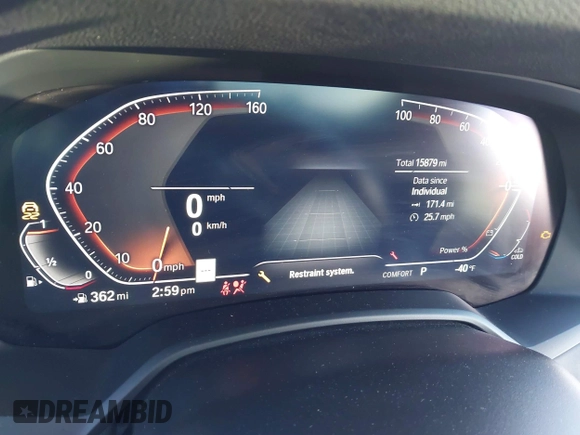 2023 BMW X5 xDrive40i with VIN 5UXCR6C01P9P96005, listed as a IAAI auction lot 41415624 with 15,879 mi miles and . Bid and sale history available at DreamBid. Image 7.
