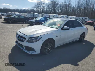 2016 Mercedes-Benz C 63 S AMG with VIN 55SWF8HB9GU130172, listed as a Copart auction lot 46509785 with Not provided miles and Salvage title. Bid and sale history available at DreamBid. Image 1.