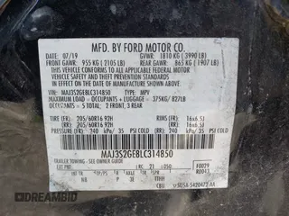2020 Ford EcoSport SE z VIN MAJ3S2GE8LC314850, wystawiony jako IAAI lot #42064836 z przebiegiem 67 615 mil mil oraz . Historia ofert i sprzedaży dostępna na DreamBid. Obrazek 9.