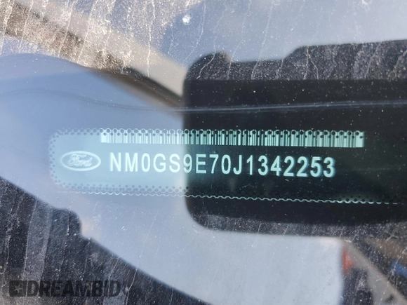 2018 Ford Transit Connect XL with VIN NM0GS9E70J1342253, listed as a Copart auction lot 77950224 with 42,649 mi miles and Salvage title. Bid and sale history available at DreamBid. Image 14.