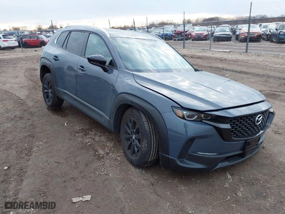 2025 Mazda CX-50 2.5 S Preferred Package with VIN 7MMVABBM2SN303723, listed as a IAAI auction lot 41223472 with 3,079 mi miles. Bid and sale history available at carsss.com. Image 1.