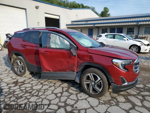 2020 GMC Terrain SLT with VIN 3GKALVEVXLL246773, listed as a Copart auction lot 67335694 with 97,127 mi miles and Salvage title. Bid and sale history available at DreamBid. Image 4.