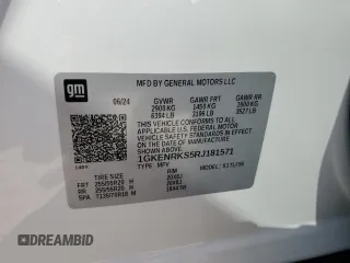 2024 GMC Acadia AWD Denali z VIN 1GKENRKS5RJ181571, wystawiony jako Copart lot #78002434 z przebiegiem 3423 mil mil oraz Szkody całkowita. Historia ofert i sprzedaży dostępna na DreamBid. Obrazek 13.