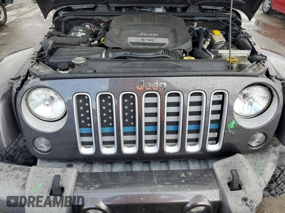 2016 Jeep Wrangler Unlimited 75th Anniversary with VIN 1C4BJWEG3GL216156, listed as a Copart auction lot 62611845 with 87,353 mi miles and Salvage title. Bid and sale history available at DreamBid. Image 12.