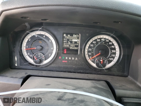 2023 Ram 1500 Express with VIN 3C6RR7KTXPG669368, listed as a Copart auction lot 51574025 with 35,443 mi miles and Salvage title. Bid and sale history available at DreamBid. Image 9.