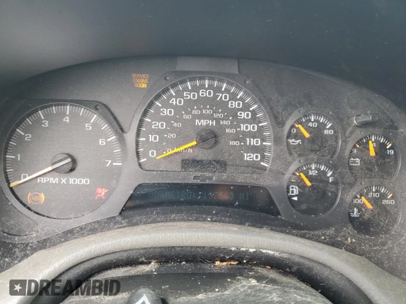 2003 Chevrolet TrailBlazer EXT LT with VIN 1GNET16S436108643, listed as a Copart auction lot 44082045 with 197,563 mi miles and Salvage Title. Bid and sale history available at DreamBid. Image 9.