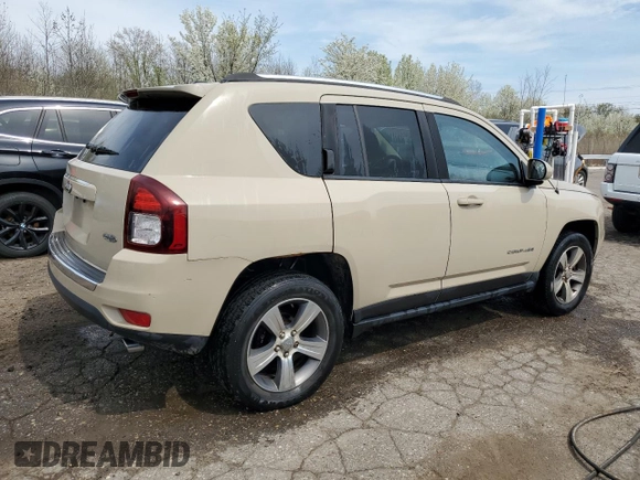 2016 Jeep Compass High Altitude Edition with VIN 1C4NJDEB9GD764730, listed as a Copart auction lot 54743435 with 124,085 mi miles and Clean Title. Bid and sale history available at carsss.com. Image 3.