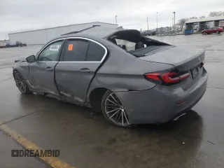 2021 BMW 5 Series 530e with VIN WBA13AG01MCF99695, listed as a Copart auction lot 44844945 with Not provided miles and Non repairable. Bid and sale history available at DreamBid. Image 2.