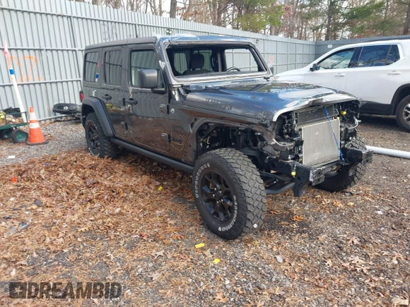 2021 Jeep Wrangler Unlimited Sport S with VIN 1C4HJXDN4MW518307, listed as a IAAI auction lot 41222996 with 39,499 mi miles and . Bid and sale history available at DreamBid. Image 1.