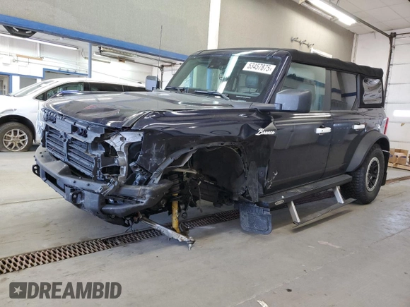 2021 Ford Bronco with VIN 1FMEE5DP8MLA86069, listed as a Copart auction lot 53457875 with 46,575 mi miles and Salvage title. Bid and sale history available at DreamBid. Image 1.