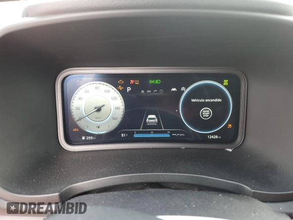 2023 Hyundai Kona N Line with VIN KM8K3CA31PU021562, listed as a Copart auction lot 47849535 with 12,428 mi miles and Salvage Title. Bid and sale history available at carsss.com. Image 9.
