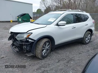 2014 Nissan Rogue SL with VIN 5N1AT2MV9EC752794, listed as a IAAI auction lot 41650352 with 120,378 mi miles. Bid and sale history available at carsss.com. Image 2.