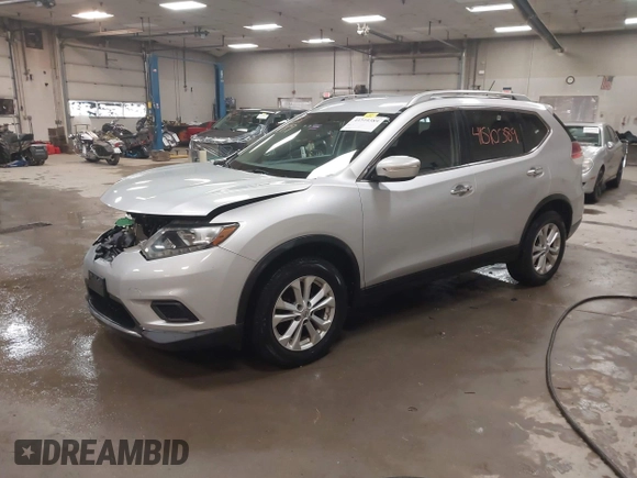 2014 Nissan Rogue S with VIN 5N1AT2MV7EC753510, listed as a IAAI auction lot 41510389 with 124,843 mi miles. Bid and sale history available at carsss.com. Image 17.