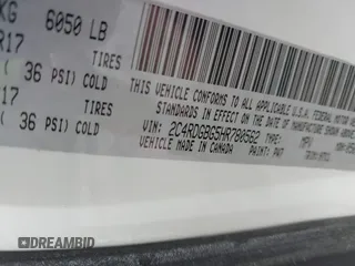 2017 Dodge Grand Caravan SE Plus z VIN 2C4RDGBG5HR780562, wystawiony jako IAAI lot #42066371 z przebiegiem Nie podano mil oraz . Historia ofert i sprzedaży dostępna na DreamBid. Obrazek 9.