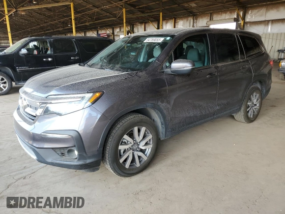 2021 Honda Pilot EX z VIN 5FNYF5H33MB019453, wystawiony jako Copart lot #54769055 z przebiegiem 89 686 mil mil oraz Szkoda całkowita • Salvage title. Historia ofert i sprzedaży dostępna na DreamBid. Obrazek 1.