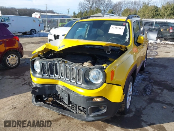 2017 Jeep Renegade Latitude with VIN ZACCJABB0HPF54868, listed as a IAAI auction lot 41417387 with 97,982 mi miles and . Bid and sale history available at DreamBid. Image 6.