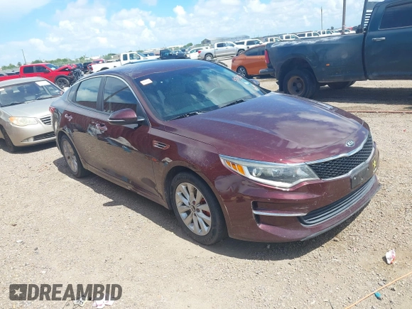 2018 Kia Optima LX with VIN 5XXGT4L32JG255929, listed as a IAAI auction lot 42577063 with 95,314 mi miles and . Bid and sale history available at DreamBid. Image 1.