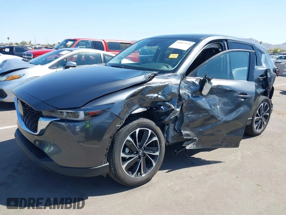 2022 Mazda CX-5 2.5 S Premium Package with VIN JM3KFBDM7N0639118, listed as a IAAI auction lot 41857979 with 15,322 mi miles. Bid and sale history available at carsss.com. Image 2.